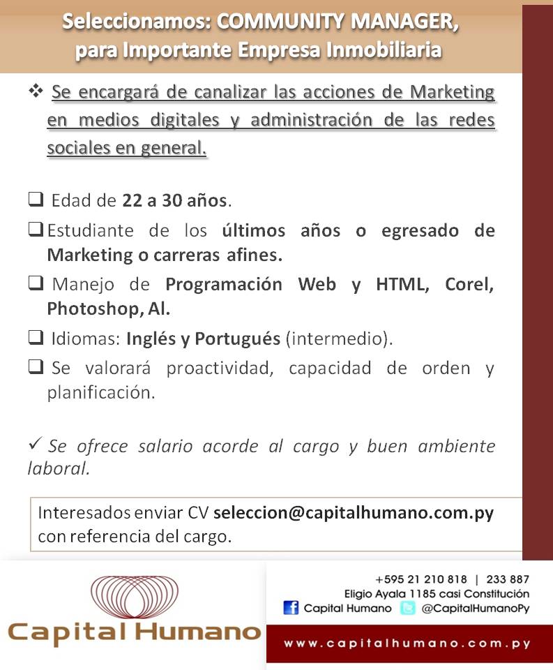 Consultora de RRHH busca Community Manager