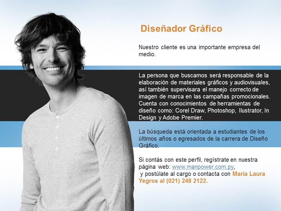 Oferta laboral para diseñador gráfico con experiencia Oferta laboral para diseñador gráfico con experiencia