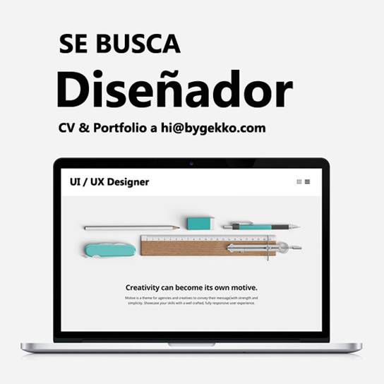 Oferta laboral para diseñador gráfico Oferta laboral para diseñador gráfico