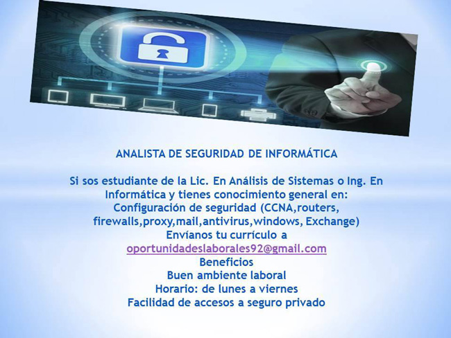 Analista de seguridad de Informática Analista de seguridad de Informática