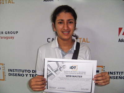 Ganadora del sorte de la beca del IDT
