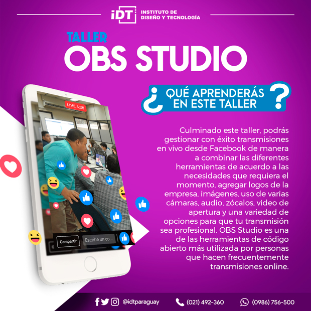 Taller de Streaming en Facebook con OBS Studio