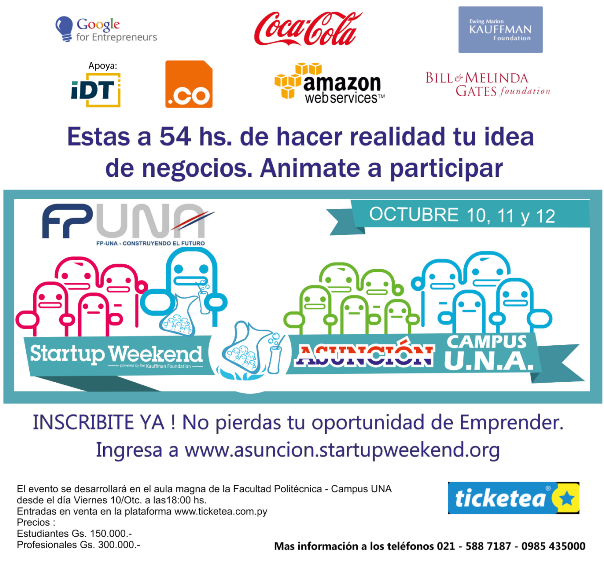 IDT te invita al Startup Weekend Asunción ¿Te lo pensás perder?