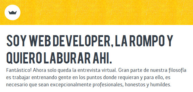 Oferta laboral para Developer Jr.