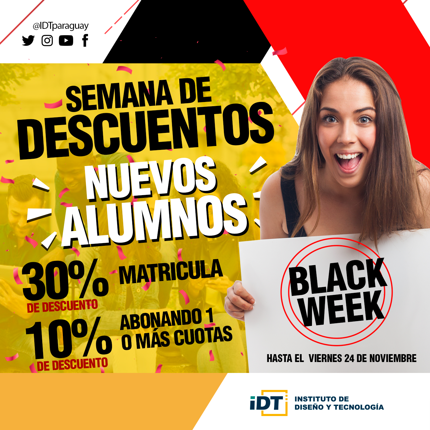 BLACK WEEK, una semana de descuentos en IDT