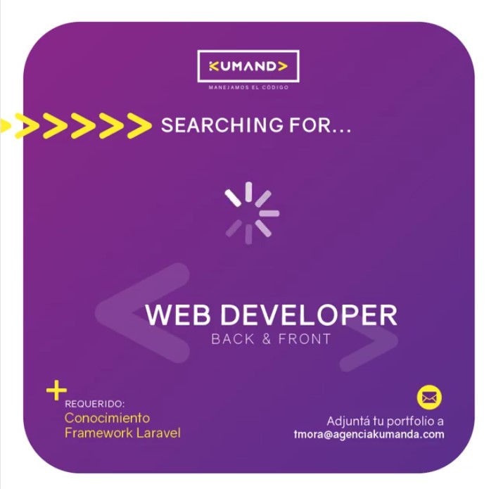 Oferta Laboral para Web Developer